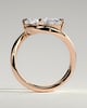 Beverly - Marquise East West Claw Solitaire with Bypass Band  Engagement Ring - 18k Rose Gold