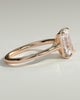 Dakota - Radiant Claw Solitaire with Cathedral Low Setting and Open Trellis Gallery Engagement Ring - 18k Rose Gold