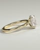 Emma - Classic Oval Claw Solitaire with Hidden Halo Engagement Ring - 18k Yellow Gold High Setting