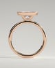Erin - Oval East West Bezel Solitaire  Engagement Ring - 18k Rose Gold