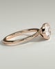 Erin - Oval East West Bezel Solitaire  Engagement Ring - 18k Rose Gold