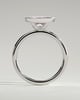 Erin - Oval East West Bezel Solitaire  Engagement Ring - 18k White Gold