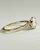 Erin - Oval East West Bezel Solitaire  Engagement Ring - 18k Yellow Gold