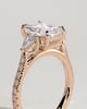 Ginny - Radiant Claw Trilogy with Pear Side Stones and Pave Band Engagement Ring - 18k Rose Gold