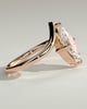 Giselle - Marquise Claw Solitaire with V Band Engagement Ring - 18k Rose Gold