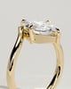 Giselle - Marquise Claw Solitaire with V Band Engagement Ring - 18k Yellow Gold