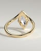 Giselle - Marquise Claw Solitaire with V Band Engagement Ring - 18k Yellow Gold