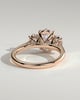 Isla - Oval Claw Trilogy Engagement Ring - 18k Rose Gold