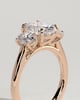 Isla - Oval Claw Trilogy Engagement Ring - 18k Rose Gold