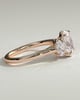 Isla - Oval Claw Trilogy Engagement Ring - 18k Rose Gold