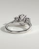 Isla - Oval Claw Trilogy Engagement Ring - 18k White Gold
