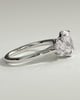 Isla - Oval Claw Trilogy Engagement Ring - 18k White Gold