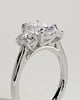 Isla - Oval Claw Trilogy Engagement Ring - 18k White Gold