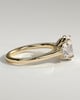 Isla - Oval Claw Trilogy Engagement Ring - 18k Yellow Gold