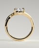 Jennifer - Pear Claw Solitaire with Bypass Band Engagement Ring - 18k Yellow Gold
