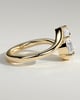 Jennifer - Pear Claw Solitaire with Bypass Band Engagement Ring - 18k Yellow Gold