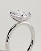 Judy - Radiant Claw Solitaire Engagement Ring - 18k White Gold High Setting