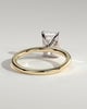 Judy - Radiant Claw Solitaire Engagement Ring - 18k Yellow Gold / 18k White Gold High Setting