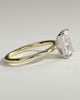 Judy - Radiant Claw Solitaire Engagement Ring - 18k Yellow Gold / 18k White Gold High Setting