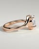 Kala - Oval Claw Solitaire with Bypass Band Engagement Ring - 18k Rose Gold