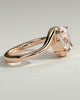 Kala - Oval Claw Solitaire with Bypass Band Engagement Ring - 18k Rose Gold