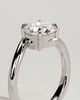Kimia - Round Claw Solitaire with Bypass Band Engagement Ring - 18k White Gold
