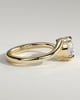Kimia - Round Claw Solitaire with Bypass Band Engagement Ring - 18k Yellow Gold