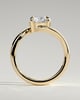 Kimia - Round Claw Solitaire with Bypass Band Engagement Ring - 18k Yellow Gold