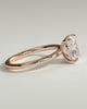 Leonora - Elongated Cushion Claw Solitaire Engagement Ring - 18k Rose Gold High Setting