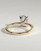Leonora - Elongated Cushion Claw Solitaire Engagement Ring - 18k Yellow Gold / 18k White Gold High Setting