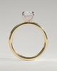 Leonora - Elongated Cushion Claw Solitaire Engagement Ring - 18k Yellow Gold / 18k White Gold High Setting