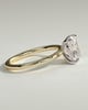 Leonora - Elongated Cushion Claw Solitaire Engagement Ring - 18k Yellow Gold / 18k White Gold High Setting