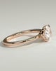 Mabeline - Oval East West Claw Solitaire with Raised Basket Gallery Engagement Ring - 18k Rose Gold