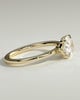 Mabeline - Oval East West Claw Solitaire with Raised Basket Gallery Engagement Ring - 18k Yellow Gold