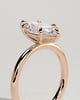 Marly - Classic Marquise Claw Solitaire Engagement Ring - 18k Rose Gold High Setting
