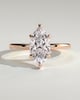 Marly - Classic Marquise Claw Solitaire Engagement Ring - 18k Rose Gold High Setting