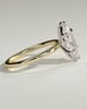 Marly - Classic Marquise Claw Solitaire Engagement Ring - 18k Yellow Gold / 18k White Gold High Setting