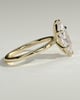 Marly - Classic Marquise Claw Solitaire Engagement Ring - 18k Yellow Gold High Setting