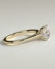 Nia - Asscher Claw Solitaire with Hidden Halo and Cathedral High Setting Engagement Ring - 18k Yellow Gold