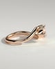 Noor - Round and Pear Claw Toi et Moi with Wave Band Engagement Ring - 18k Rose Gold