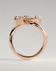 Noor - Round and Pear Claw Toi et Moi with Wave Band Engagement Ring - 18k Rose Gold