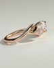 Noor - Round and Pear Claw Toi et Moi with Wave Band Engagement Ring - 18k Rose Gold