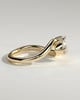 Noor - Round and Pear Claw Toi et Moi with Wave Band Engagement Ring - 18k Yellow Gold