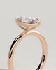 Sage - Oval Bezel Solitaire Engagement Ring - 18k Rose Gold