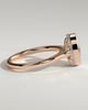 Sierra - Oval Bezel Solitaire with Hidden Halo and Cathedral High Setting Engagement Ring - 18k Rose Gold