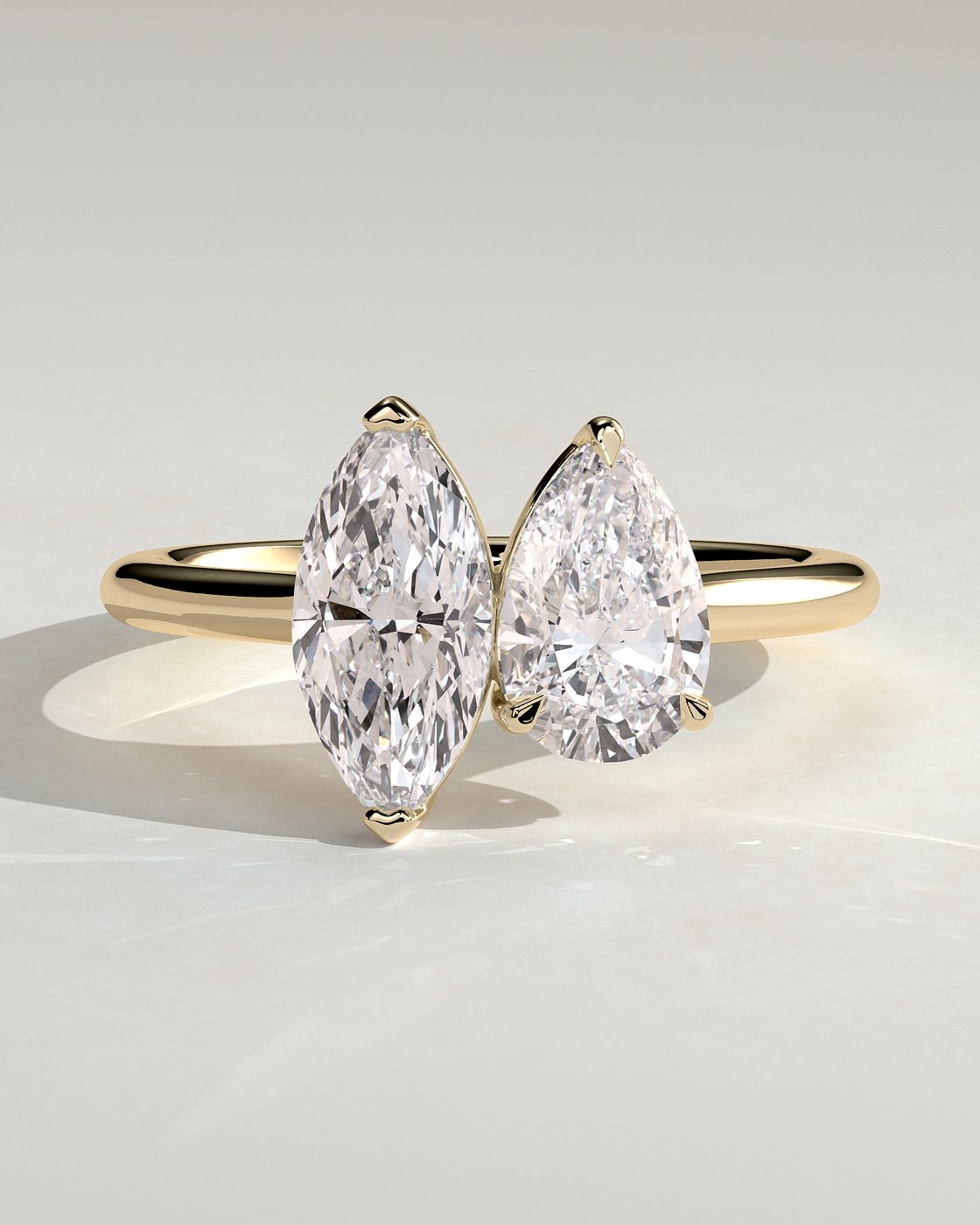 Jana Double Setting Pear and Marquise Solitaires