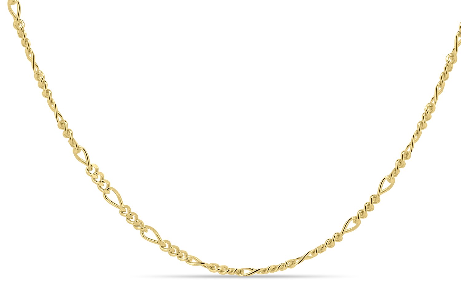 Sariyah - 45cm Fine Figaro Chain - 9k Yellow Gold
