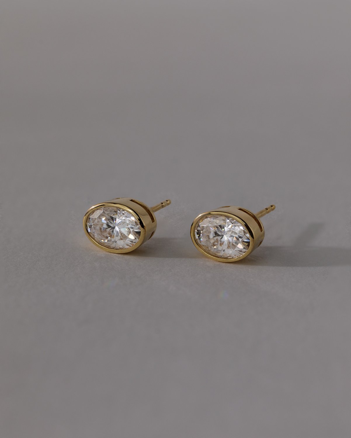 Miriam - Oval Bezel Earrings Lifestyle Image