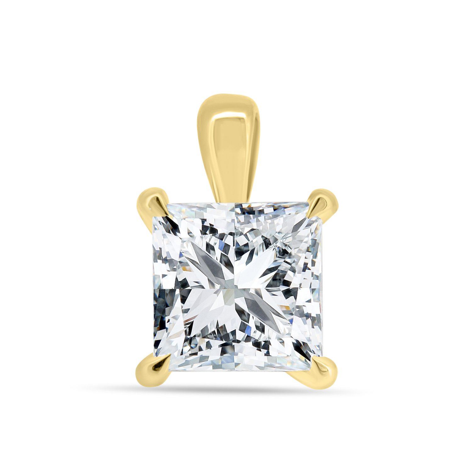 Chandler - Princess Pendant - 18k Yellow Gold
