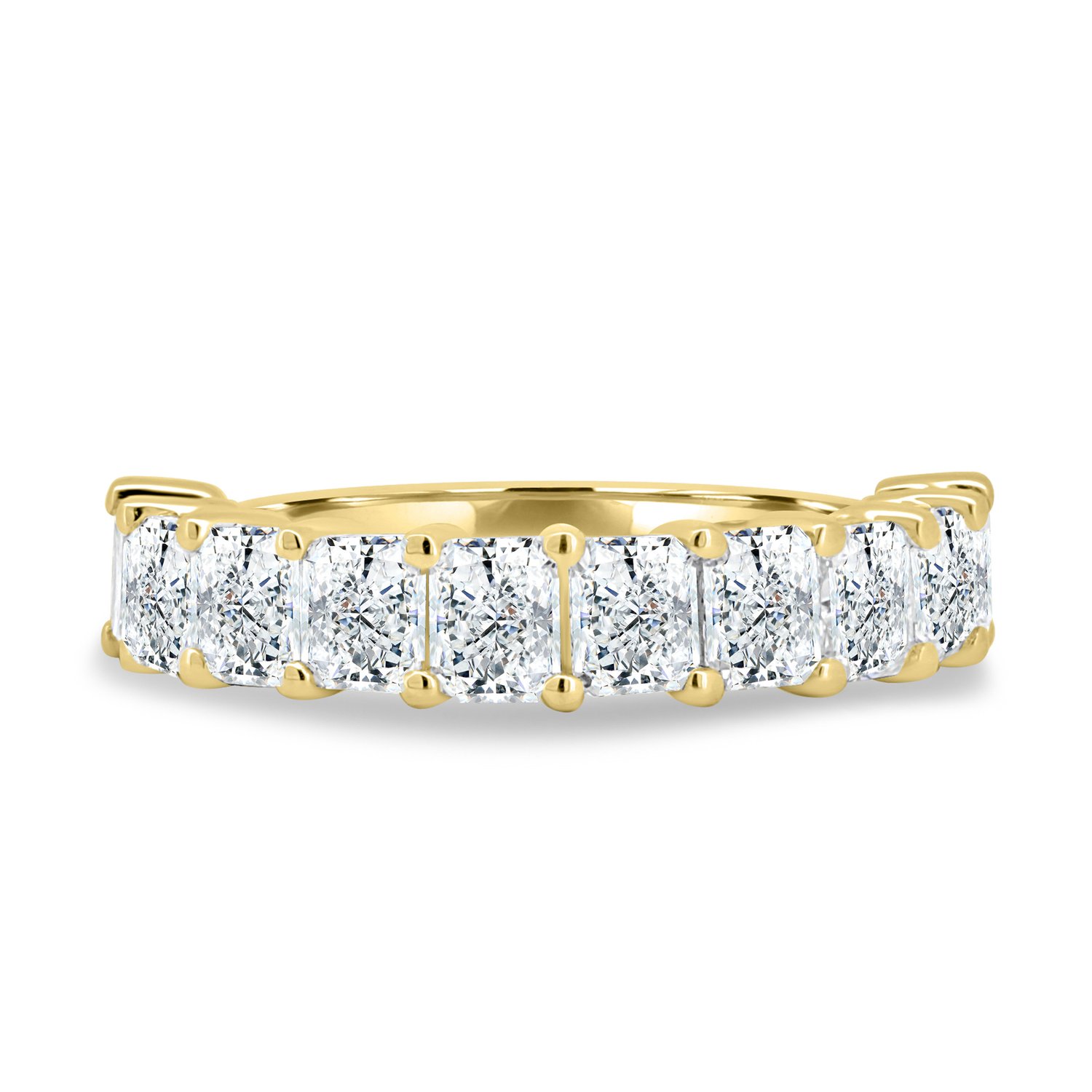 Adeline - Radiant Full Eternity Ring - Half Eternity 18k Yellow Gold